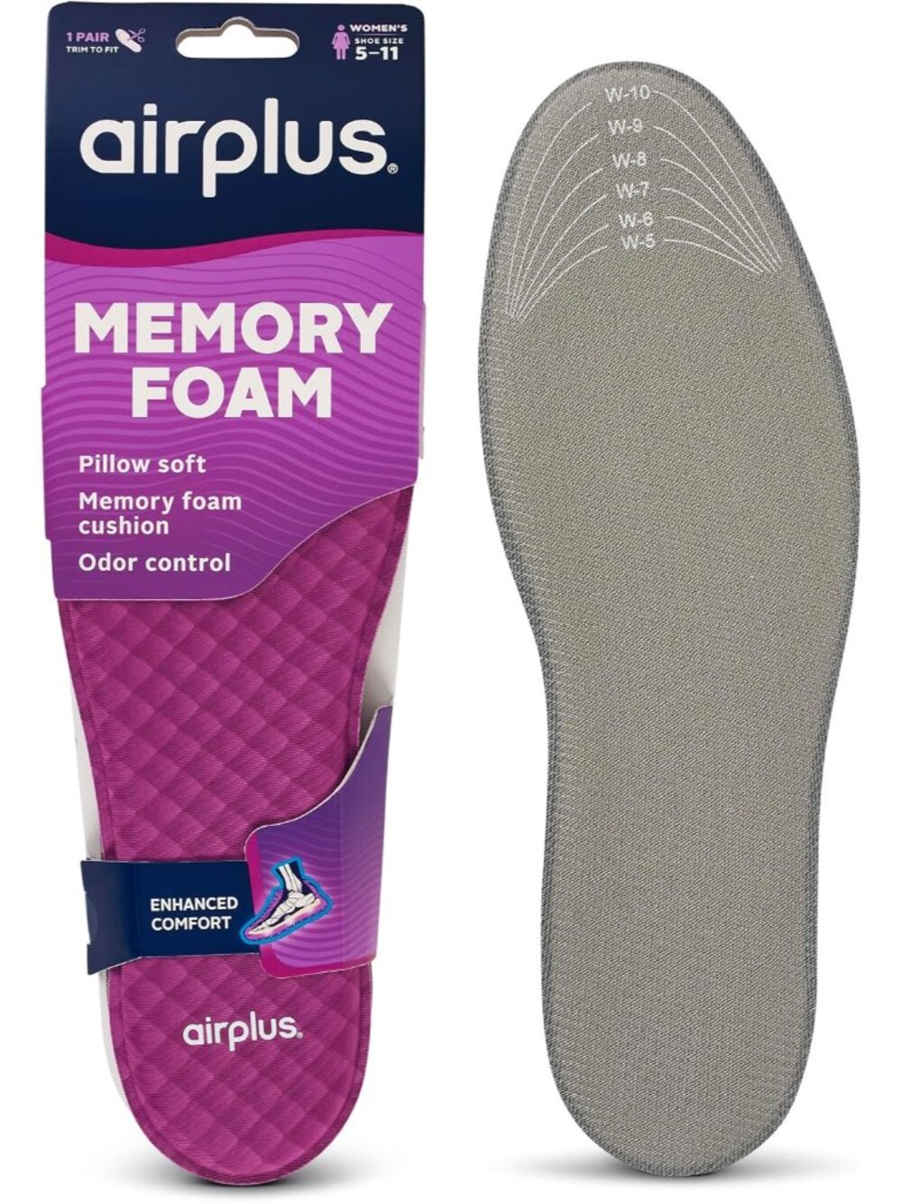 Memory Comfort Shoe Insoles With Memory Foam for Pressure Relief, Ideal For Men